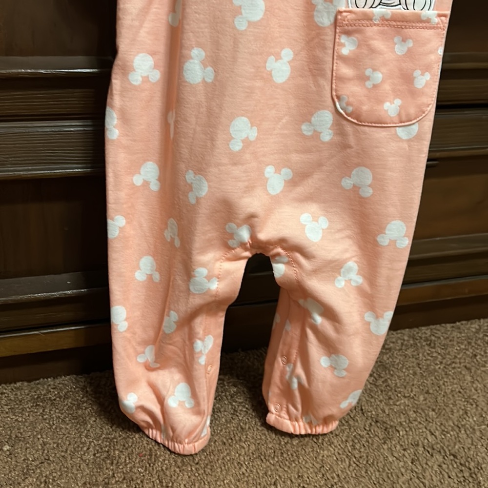 Disney Minnie Mouse Baby Girls Peach Color   Romper. Size 24 months NWOT. - Picture 5 of 6